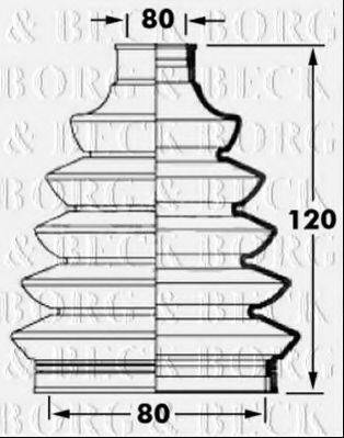 BORG & BECK BCB6029 Пильовик, приводний вал