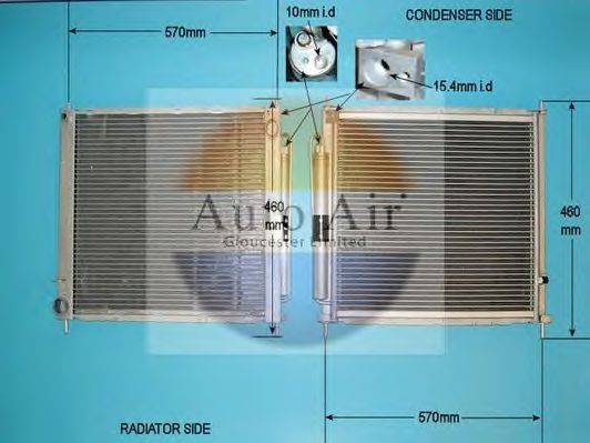 AUTO AIR GLOUCESTER 169980 Конденсатор, кондиціонер