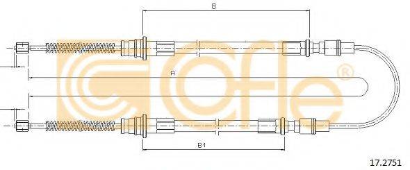COFLE 172751 Трос, стоянкова гальмівна система
