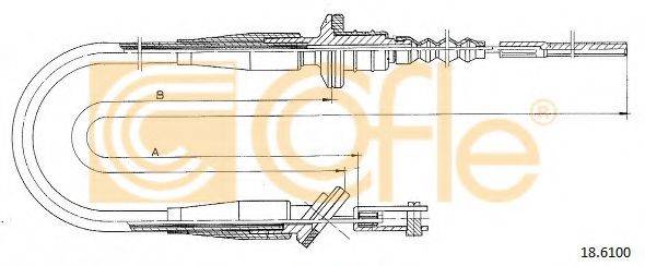 COFLE 186100 Трос, управління зчепленням