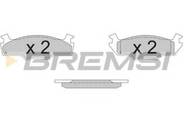 BREMSI BP2162 Комплект гальмівних колодок, дискове гальмо