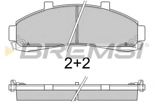 BREMSI BP2829 Комплект гальмівних колодок, дискове гальмо