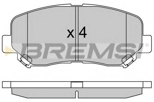 BREMSI BP3535 Комплект гальмівних колодок, дискове гальмо
