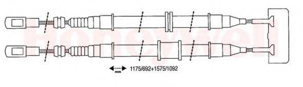 BENDIX 432087B Трос, стоянкова гальмівна система