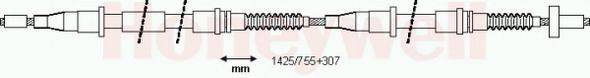 BENDIX 433179B Трос, стоянкова гальмівна система