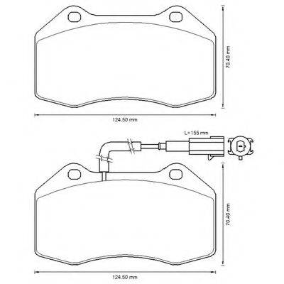 BENDIX 573290B Комплект гальмівних колодок, дискове гальмо