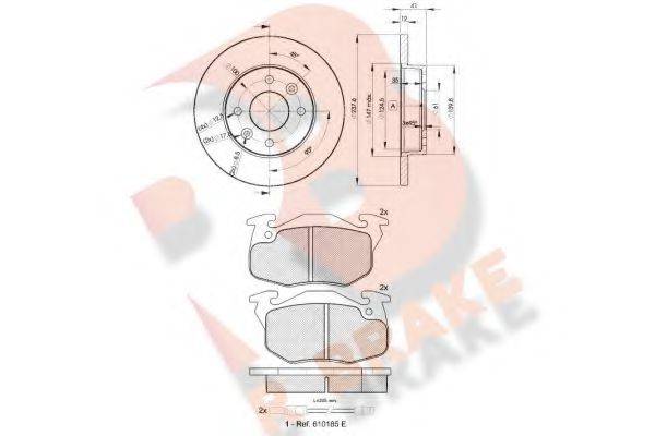 R BRAKE 3R06334705 Комплект гальм, дисковий гальмівний механізм
