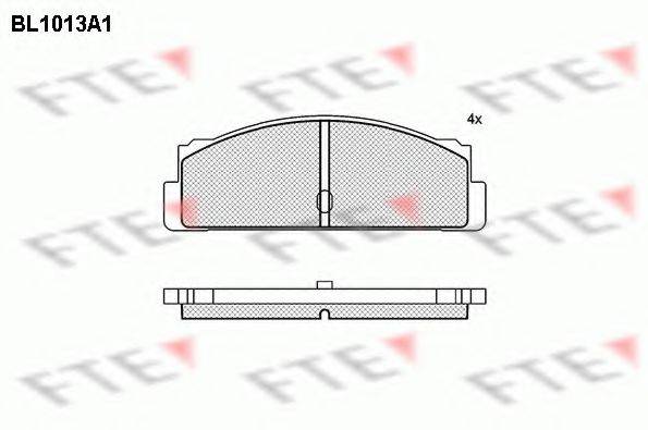 FTE BL1013A1 Комплект гальмівних колодок, дискове гальмо