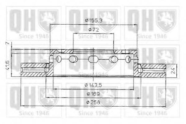 QUINTON HAZELL BDC5016 гальмівний диск