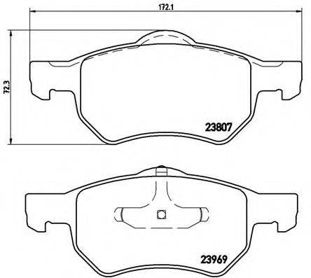 BREMBO P11013 Комплект гальмівних колодок, дискове гальмо