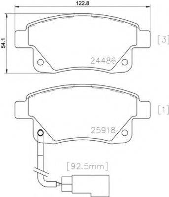 BREMBO P24066 Комплект гальмівних колодок, дискове гальмо