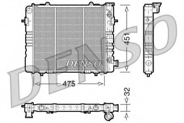 DENSO DRM20050 Радіатор, охолодження двигуна