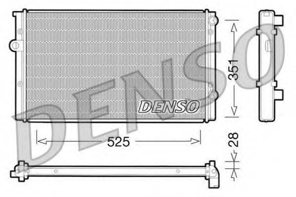 DENSO DRM32028 Радіатор, охолодження двигуна