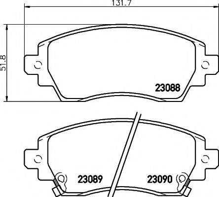 MINTEX MDB2173 Комплект гальмівних колодок, дискове гальмо