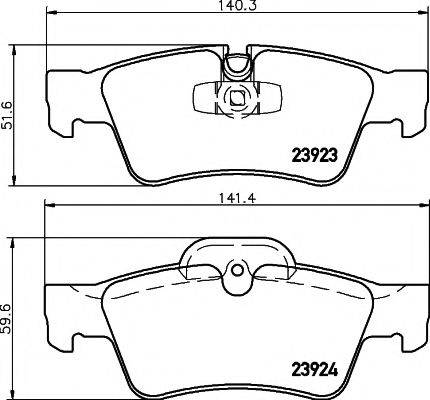 MINTEX MDB2726 Комплект гальмівних колодок, дискове гальмо