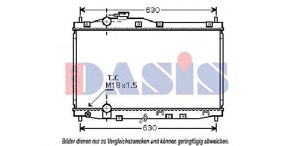 AKS DASIS 100032N Радіатор, охолодження двигуна