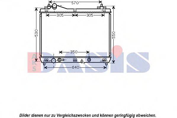 AKS DASIS 320044N Радіатор, охолодження двигуна