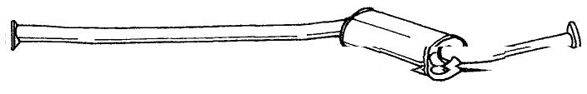 AKS DASIS SG12445 Середній глушник вихлопних газів