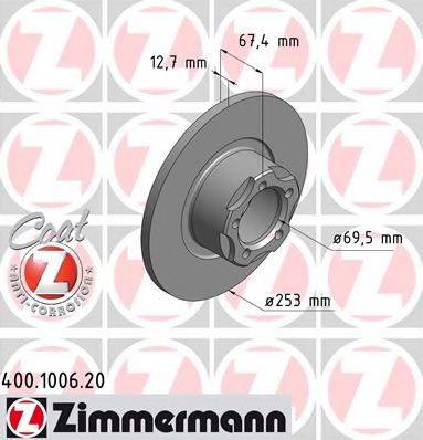 ZIMMERMANN 400100620 гальмівний диск