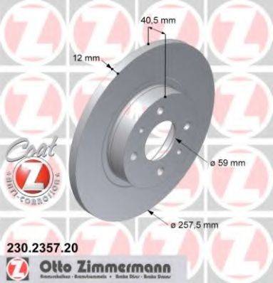 ZIMMERMANN 230235720 гальмівний диск