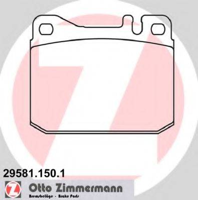 ZIMMERMANN 295811501 Комплект гальмівних колодок, дискове гальмо
