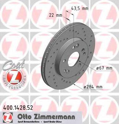 ZIMMERMANN 400142852 гальмівний диск