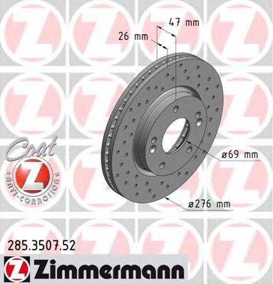 ZIMMERMANN 285350752 гальмівний диск