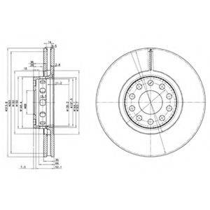 DELPHI BG3033 гальмівний диск