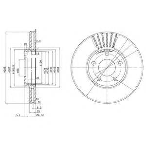 DELPHI BG2745C гальмівний диск