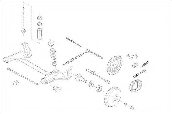DELPHI OPEL01837R Підвіска колеса