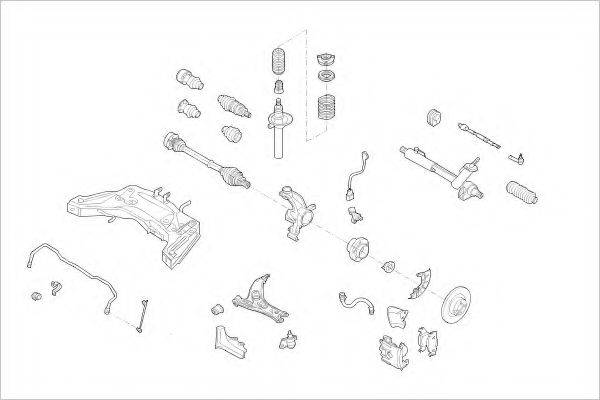 DELPHI VW16552F Підвіска колеса