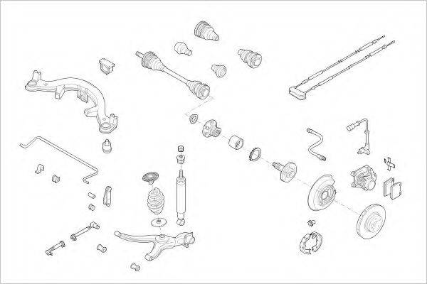 DELPHI OPEL01246R Підвіска колеса
