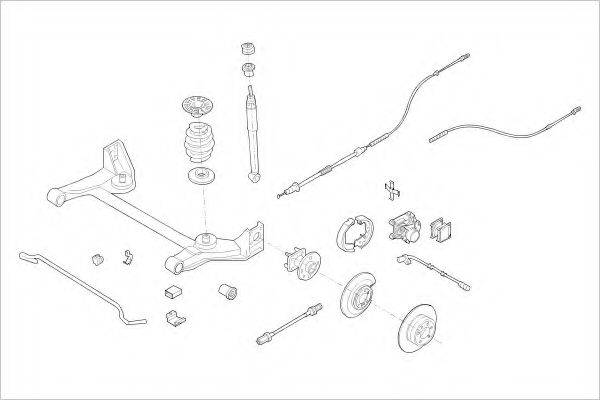 DELPHI OPEL01024R Підвіска колеса