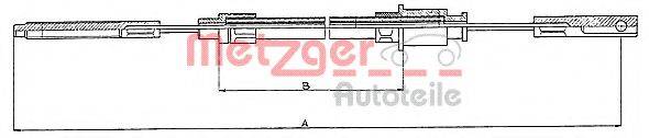 METZGER 10468 Трос, стоянкова гальмівна система