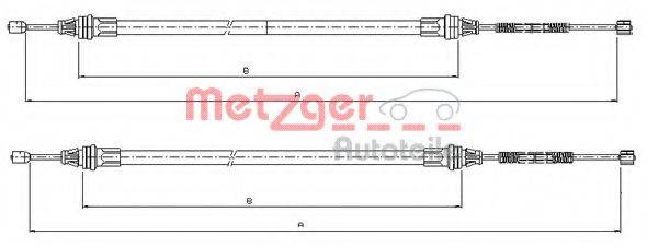 METZGER 109336 Трос, стоянкова гальмівна система