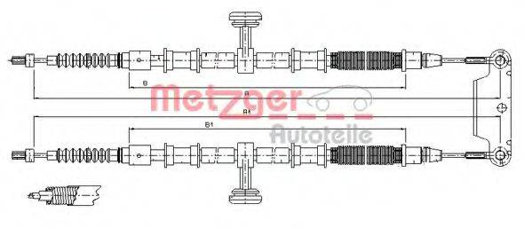 METZGER 115944 Трос, стоянкова гальмівна система