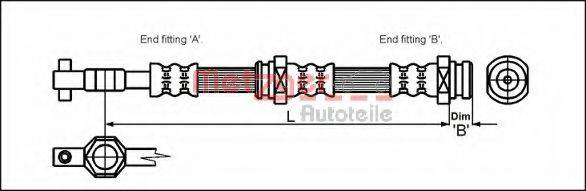 METZGER 4113304 Гальмівний шланг