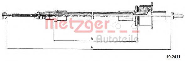 METZGER 102411 Трос, управління зчепленням