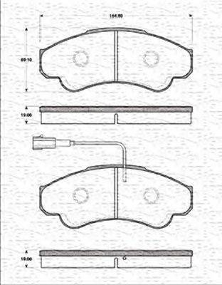 MAGNETI MARELLI 363702161240 Комплект гальмівних колодок, дискове гальмо