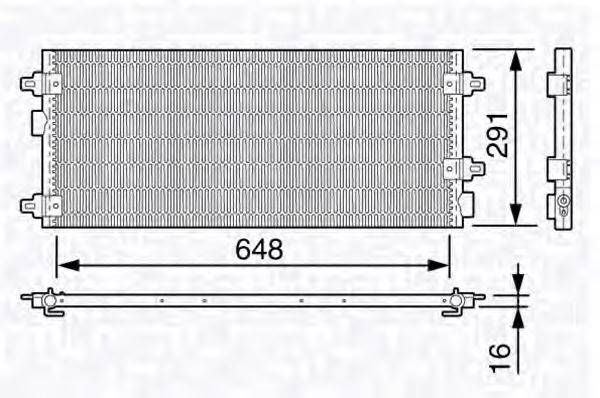 MAGNETI MARELLI 350203647000 Конденсатор, кондиціонер