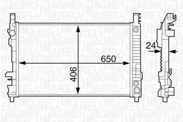 MAGNETI MARELLI 350213126300 Радіатор, охолодження двигуна