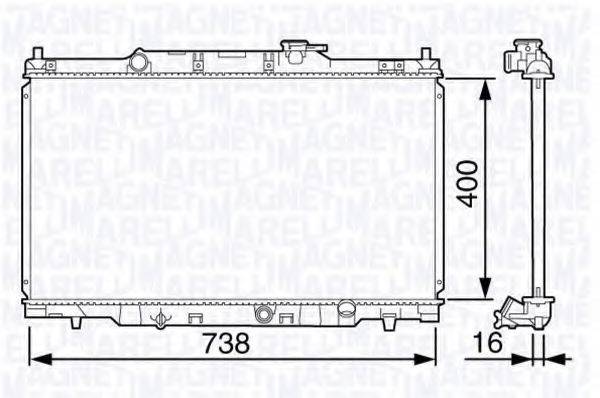 MAGNETI MARELLI 350213133200 Радіатор, охолодження двигуна