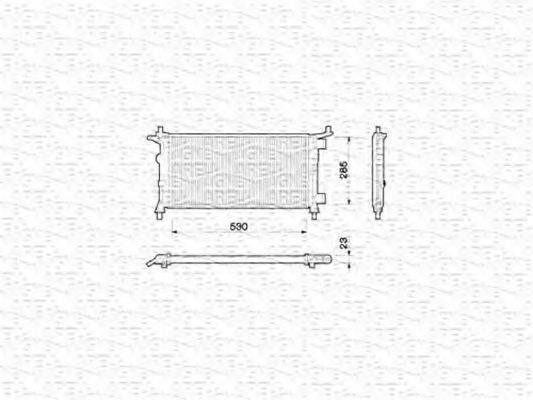 MAGNETI MARELLI 350213776000 Радіатор, охолодження двигуна