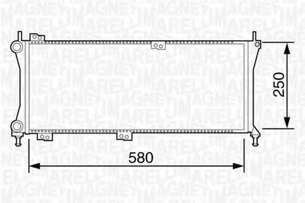 MAGNETI MARELLI 350213814000 Радіатор, охолодження двигуна